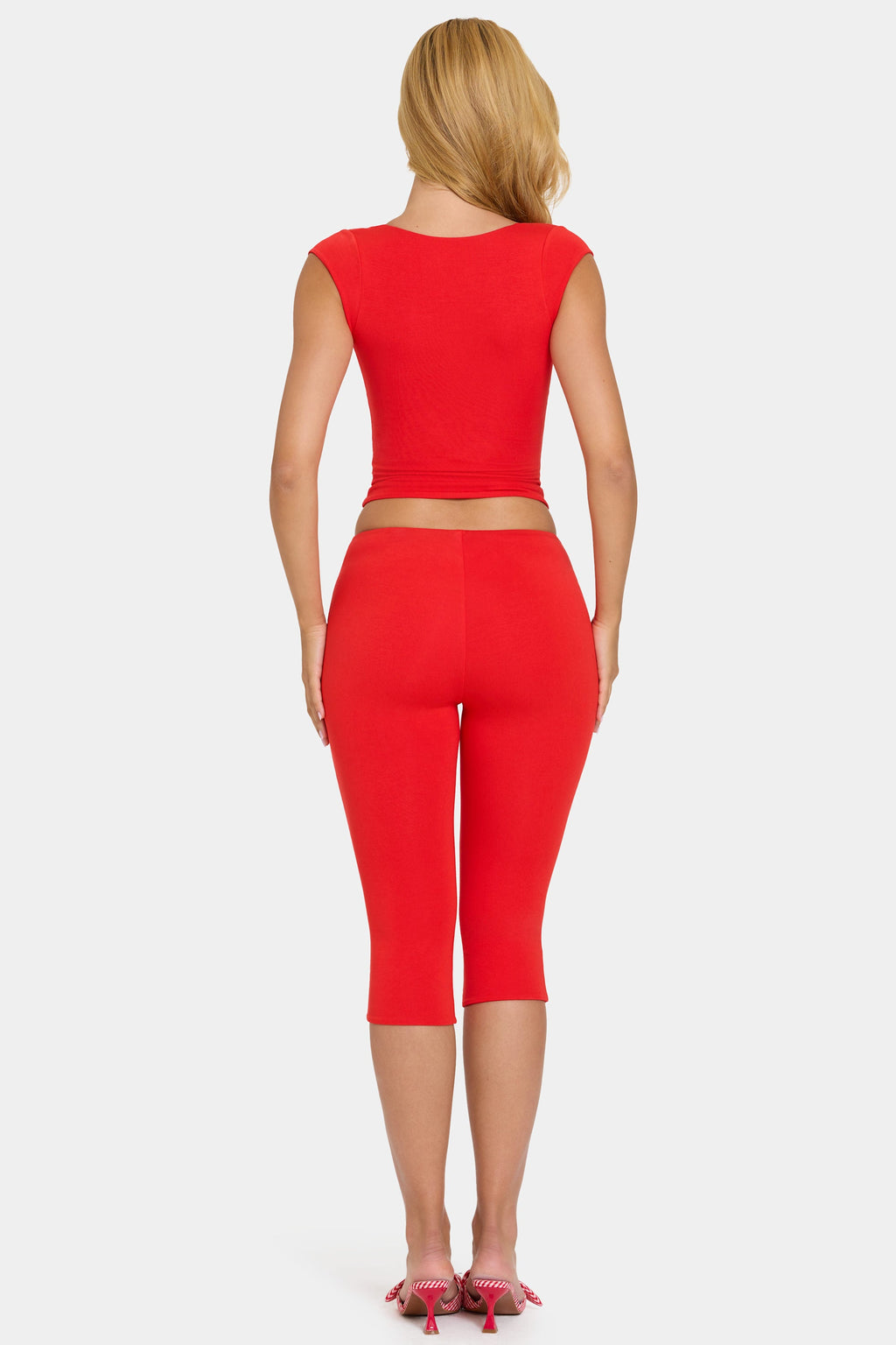 Leggings Capri de modal en color cereza