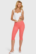 Leggings capri de modal en cuadros rojos