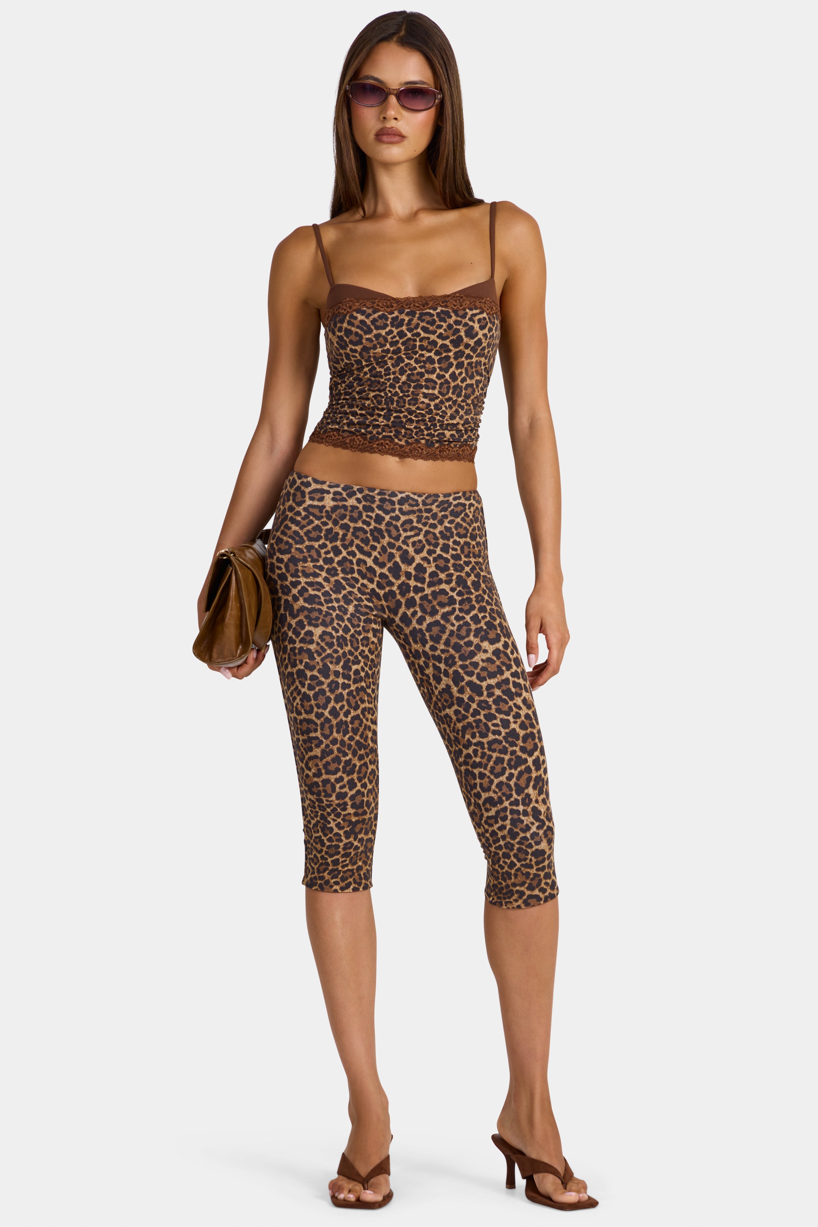Leggings Capri de Modal con estampado leopardo