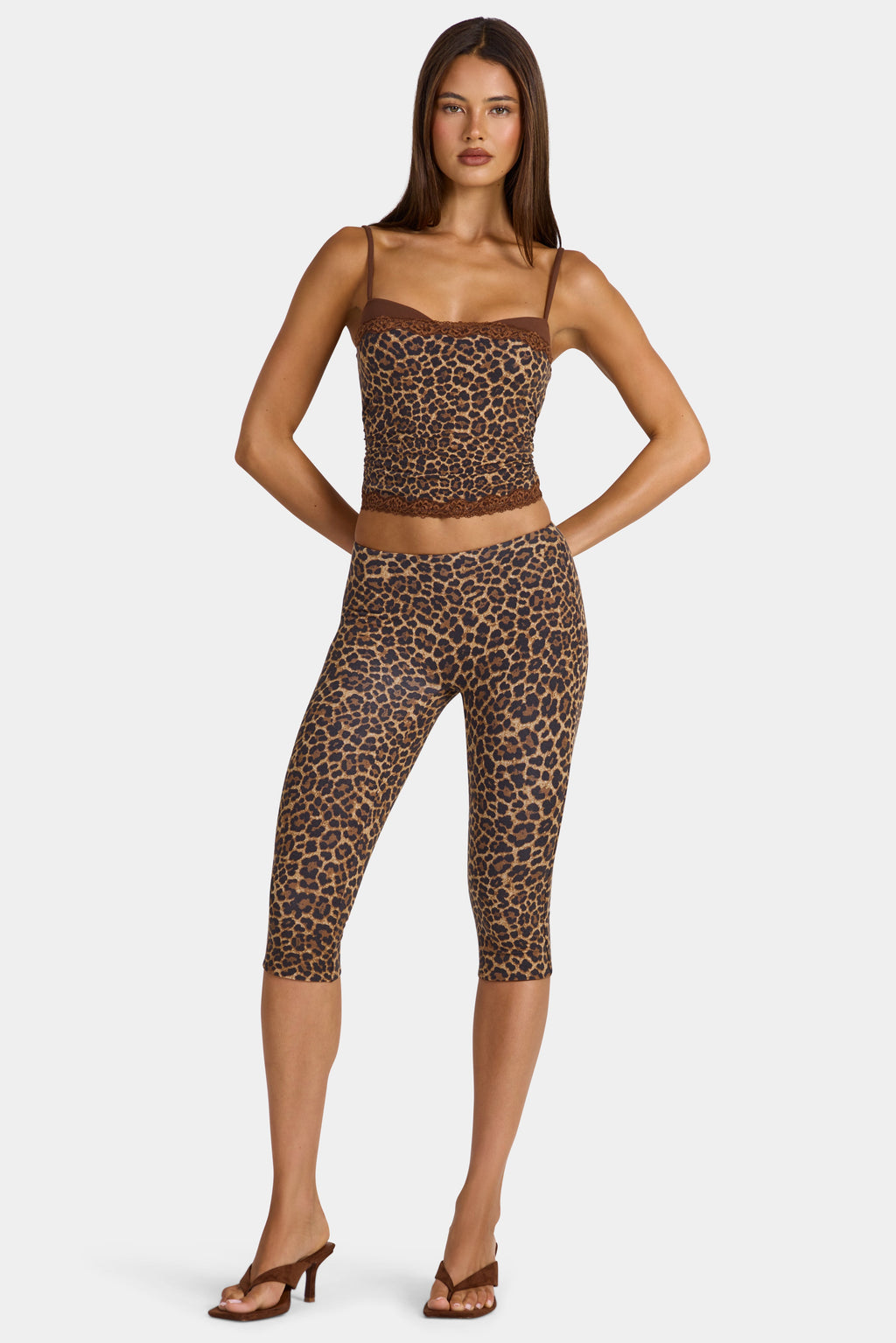 Leggings Capri de Modal con estampado leopardo