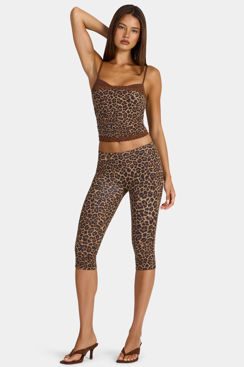 Leggings Capri de Modal con estampado leopardo