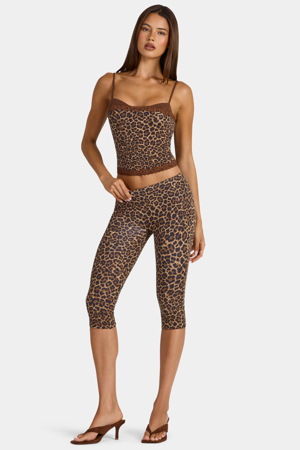 Leggings Capri de Modal con estampado leopardo