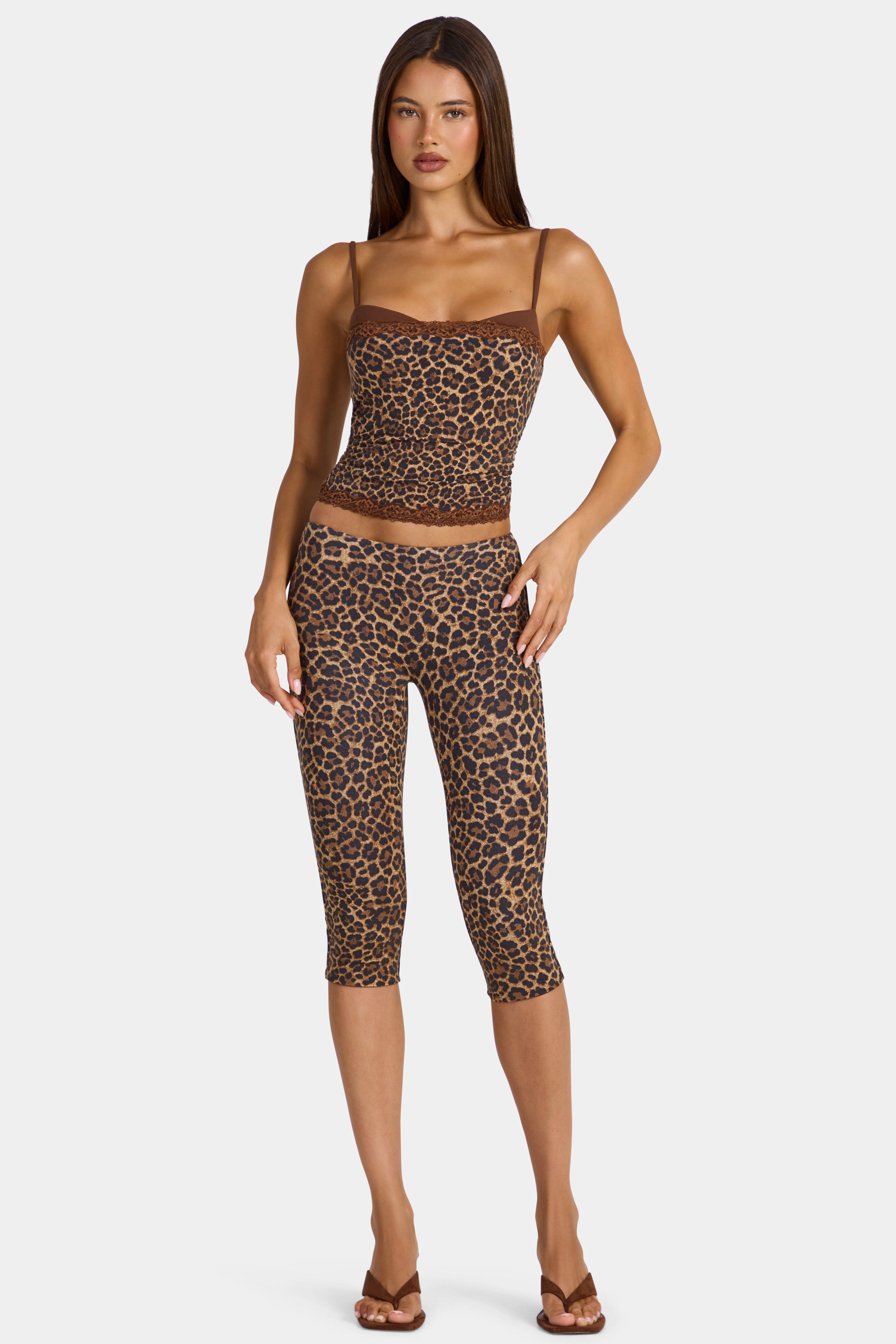 Leggings Capri de Modal con estampado leopardo