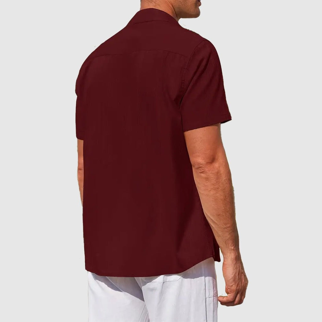 Rodrigo | Men's Short Sleeve Textured Linen Shirt