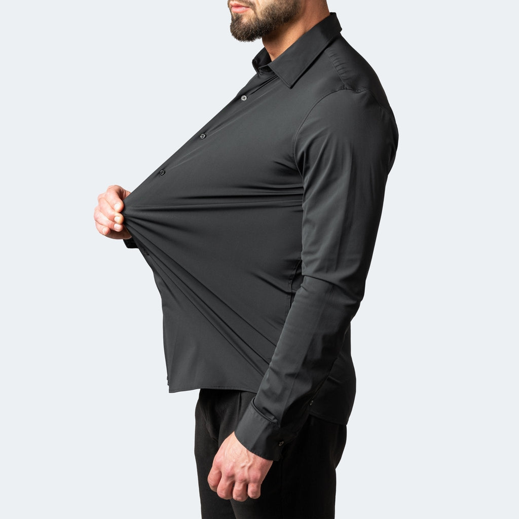 Rodrigo | Men's Long Sleeve Slim Fit Stretch Oxford Shirt Classic Collar