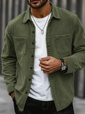 Rubén | Men's Long Sleeve Oversize Corduroy Shirt with Pockets