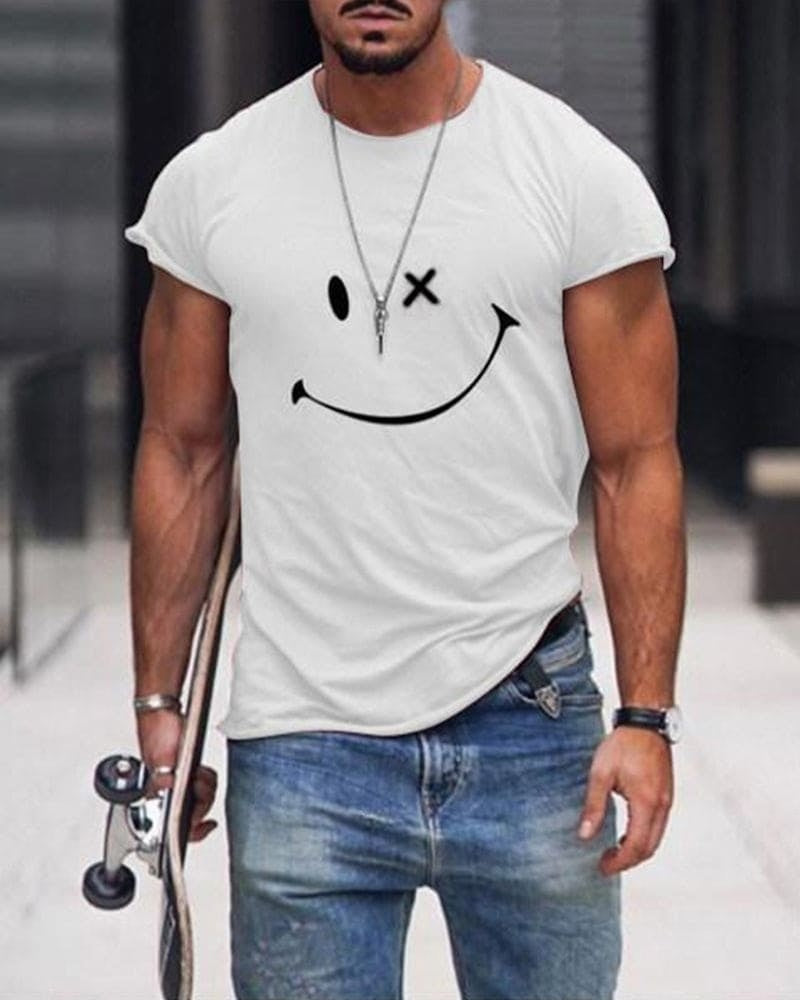 Rubén | Men's Short Sleeve Retro Logo T-Shirt Round Neck