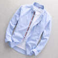 Tomás | Camisa de Manga Larga Hombre Oxford Botones Detalle Tricolor