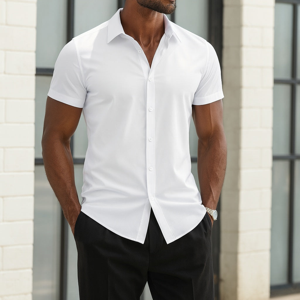 Tomás | Men's Short Sleeve Slim Fit Dress Shirt