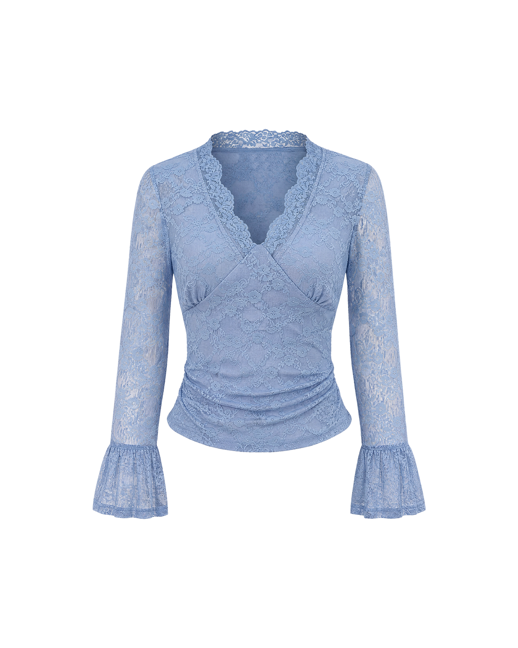 Blue Bell Sleeve Floral Lace Tee