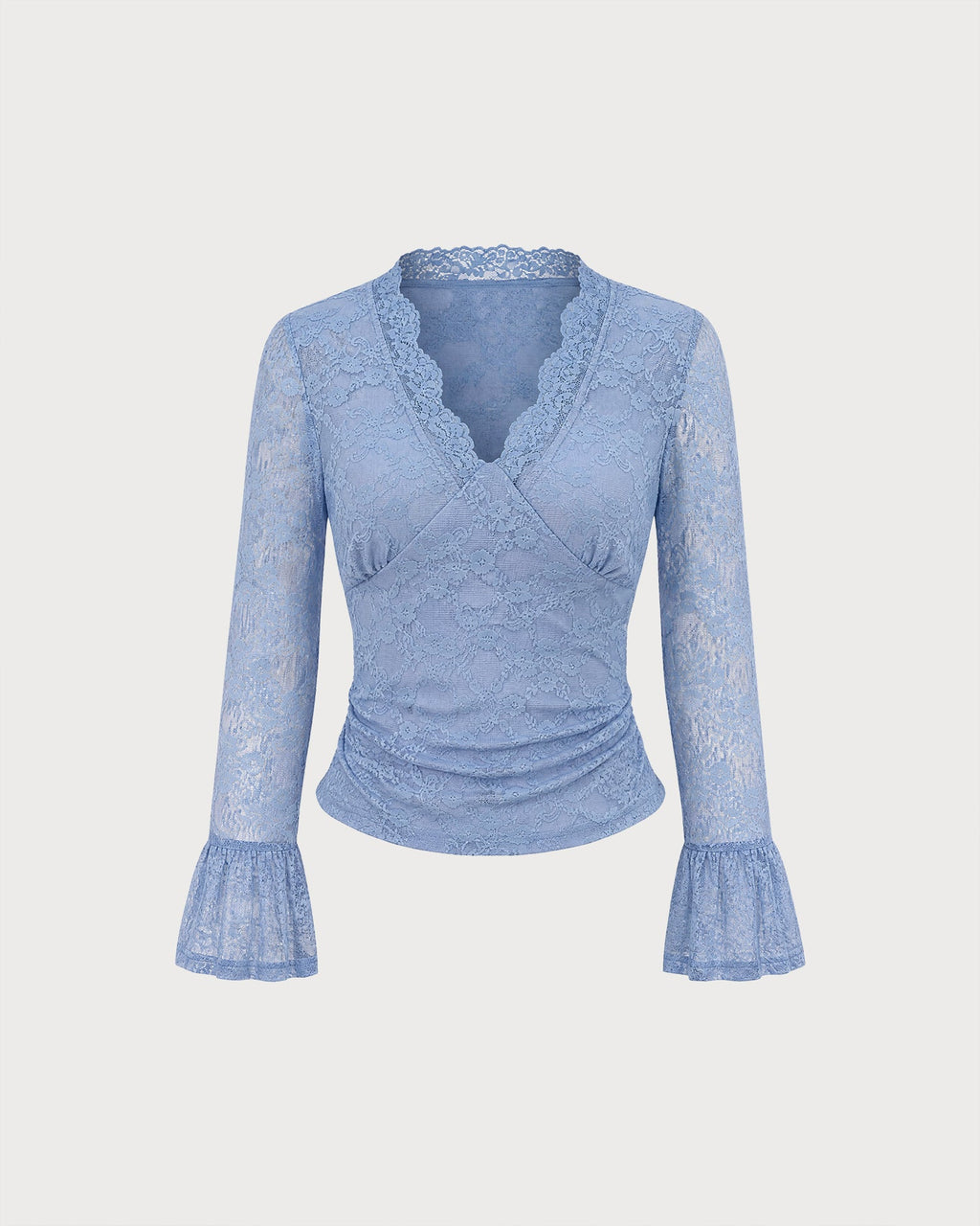 Blue Bell Sleeve Floral Lace Tee