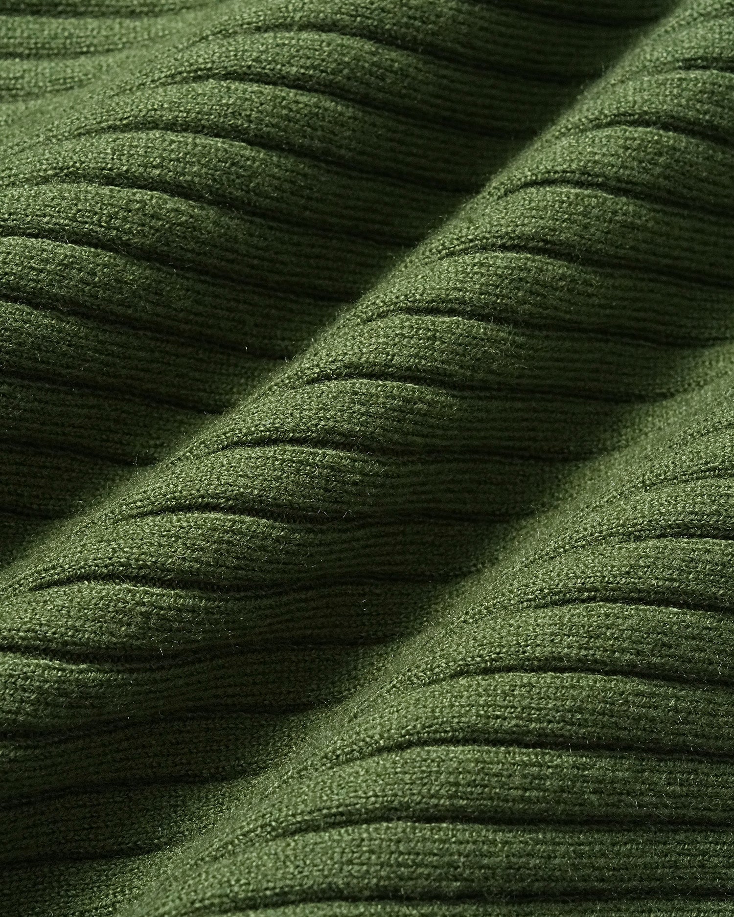 Green Square Neck Knit Tee