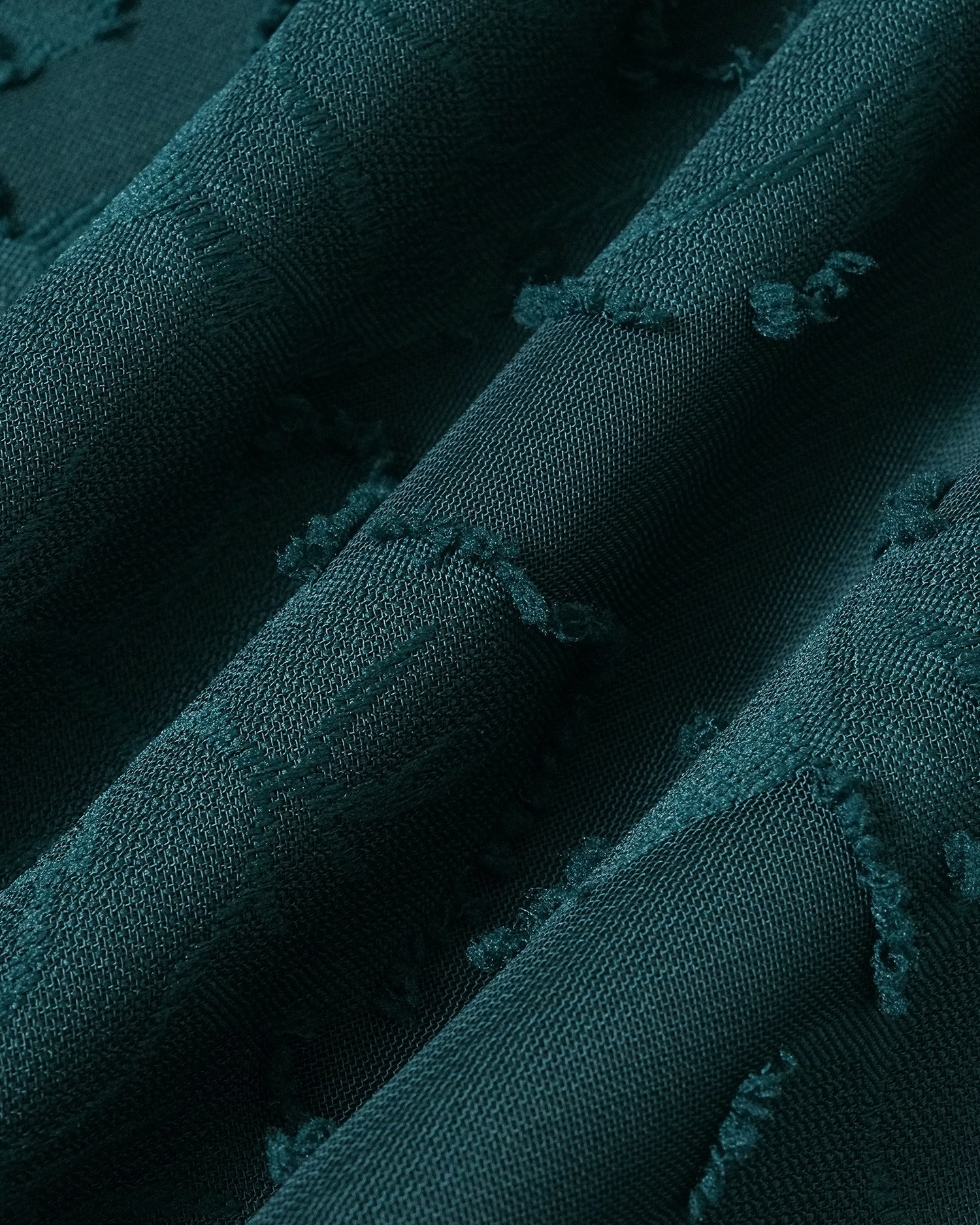 Green Cap Sleeve Jacquard Blouse